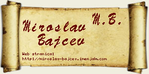 Miroslav Bajčev vizit kartica